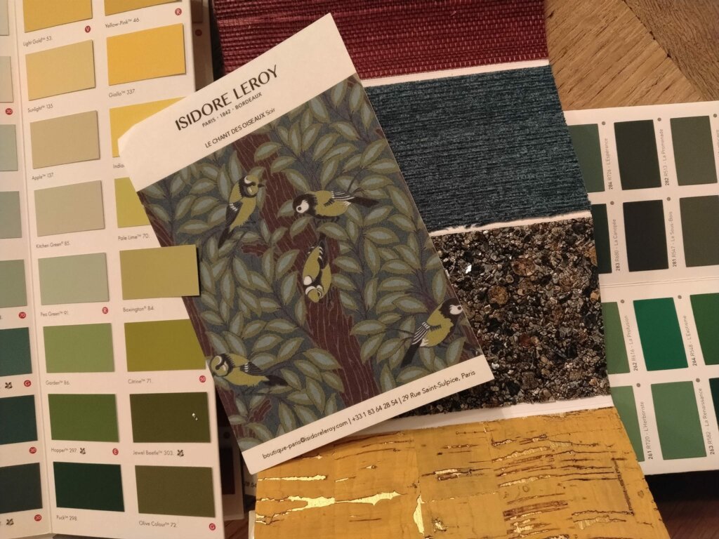 photo de sélection de papier peint et choix de teinte